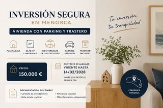 Etagenwohnung in Ferreries poble. Piso en venta con inquilino  ferreries menorca
