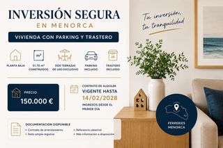 Etagenwohnung in Ferreries poble. Piso en venta con inquilino  ferreries menorca
