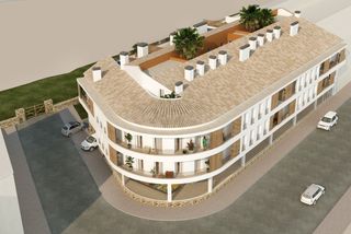 Etagenwohnung in Es Mercadal Poble. Vivienda de obra nueva de dos dormitorios con terraza en es merc