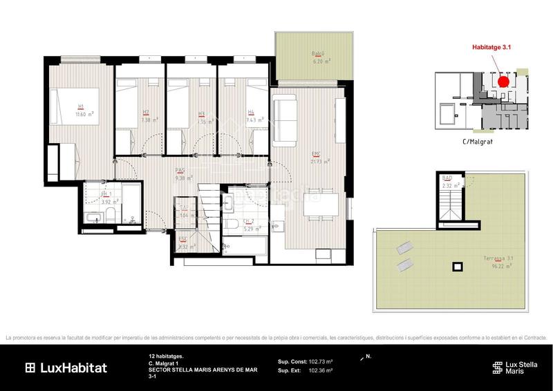 Foto ea5e2cc8-edfe-4aad-aa58-851f5cd6b6fe. Duplex con riscaldamento parcheggio piscina in Zona alta Arenys de Mar