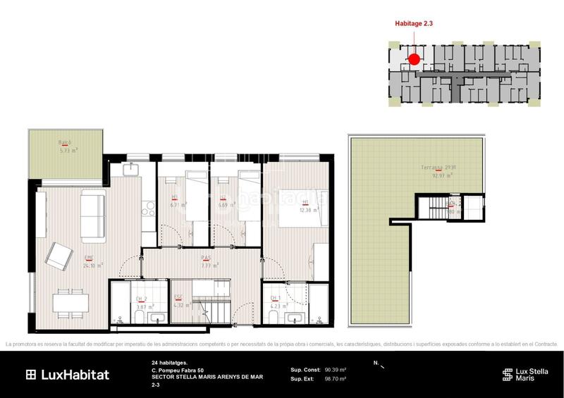 Foto 11e2c3f9-6382-492e-9f72-4b2d33e8a648. Duplex con riscaldamento parcheggio in Zona alta Arenys de Mar