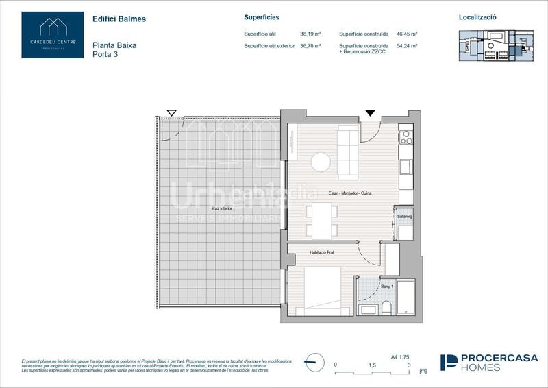 Foto 11b92af7-ab59-40f2-a5d5-8b19364cde06. Piso planta baja de 1 habitacion con amplia terraza y piscina comunitaria en Cardedeu