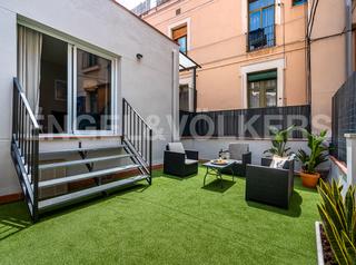 Lloguer Apartament a Raval. Apartamento temporal con gran terraza en el centro