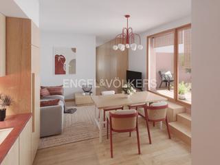 Apartament a Sants. Estupendo piso de un dormitorio con terraza
