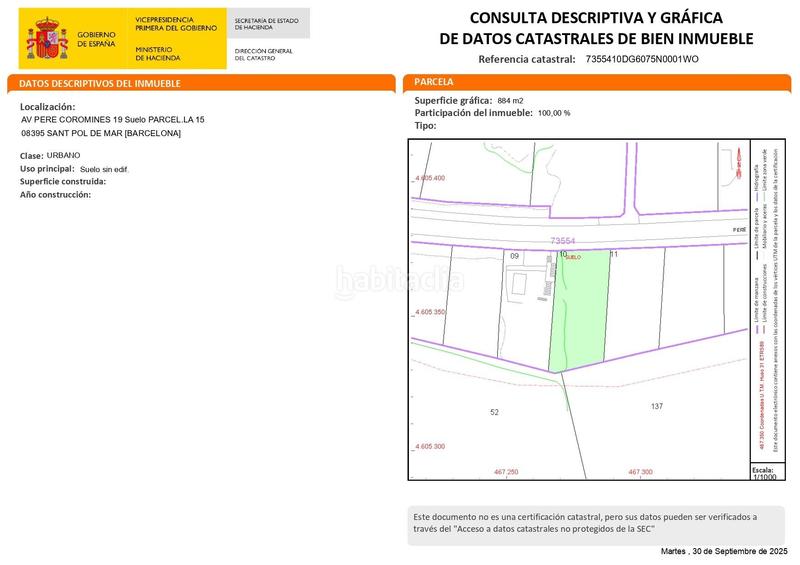 Foto c8f72dc4-bc72-4971-8502-8e41eaadd362. Terreno residenziale in Urbanitzacions Sant Pol de Mar
