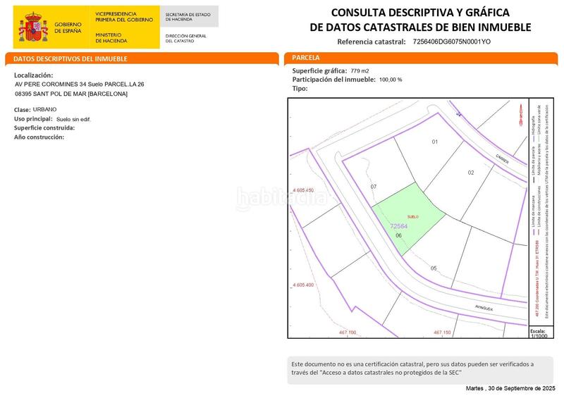 Foto 6d9ce68d-2cc5-4b8d-abe5-4383419ed493. Terrain résidentiel dans Urbanitzacions Sant Pol de Mar