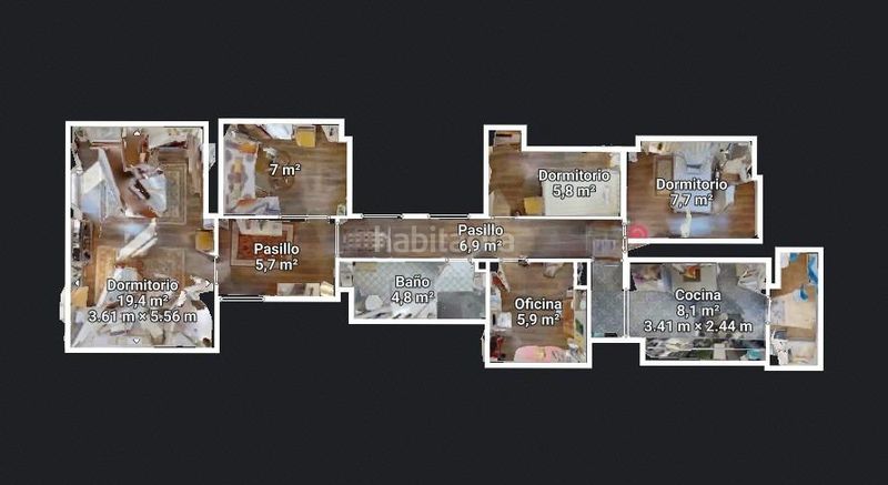 Piso vivienda de 4 habitaciones totalmente reformada en el corazón de ruzafa. en Valencia - Imagen 21