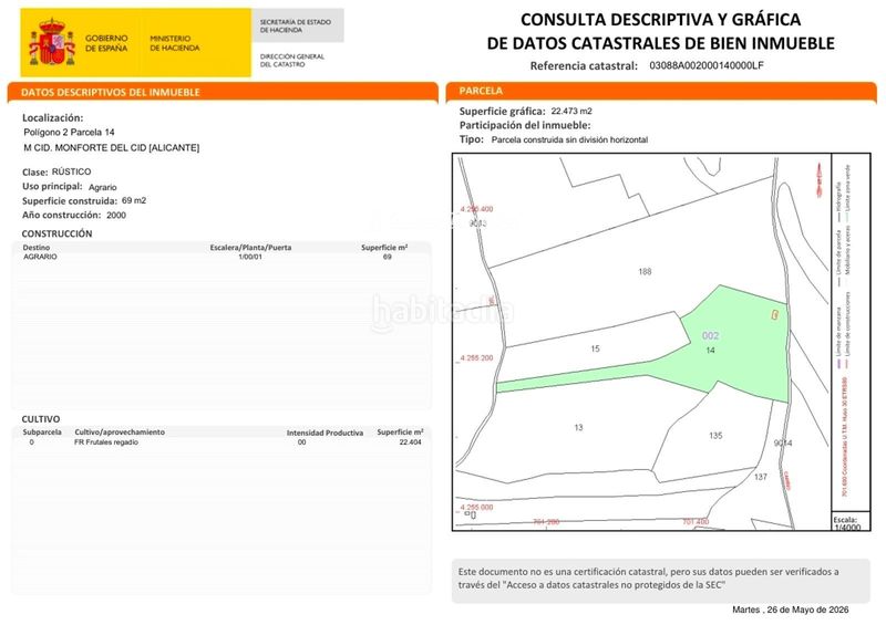 Foto cd95e719-6cf9-4f09-89ad-f8d65051bdda. Finca rústica a Monforte del Cid