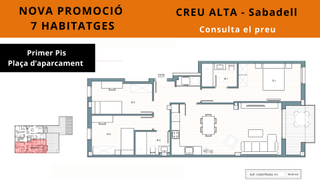 Appartement à Creu Alta. Obra nueva en sabadell