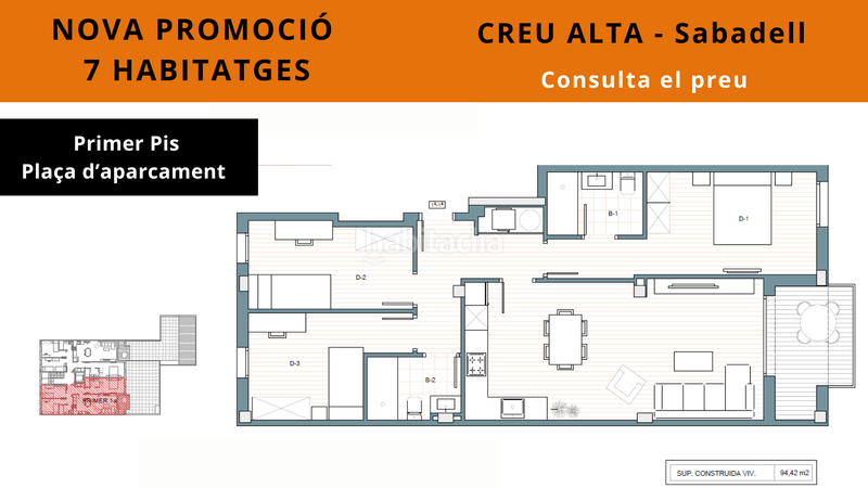 Foto a760f5ca-cd8f-4404-af45-86a43c274849. Piso obra nueva en Creu Alta Sabadell