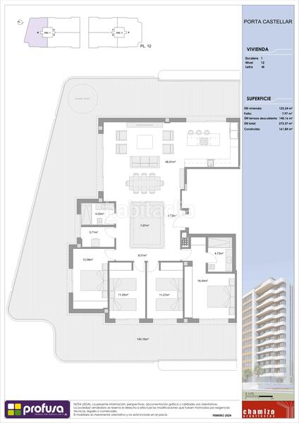 Foto 5c32e197-6cc4-49d5-8026-0b93a09921f2. Dachwohnung 162m<sup>2</sup> mit heizung parking pool in Juan Carlos I Murcia