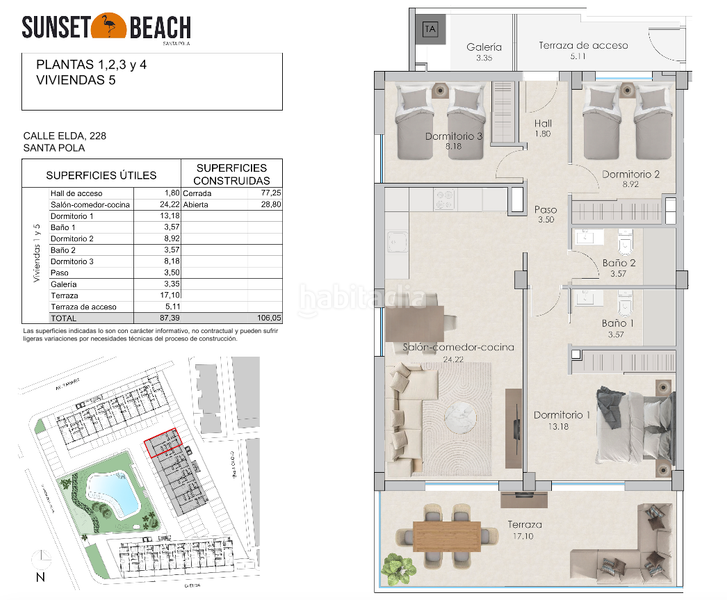 Foto 13337321-909e-407e-b0f3-19771a1df166. Etagenwohnung mit parking pool in Playa Tamarit-Playa Lissa Santa Pola