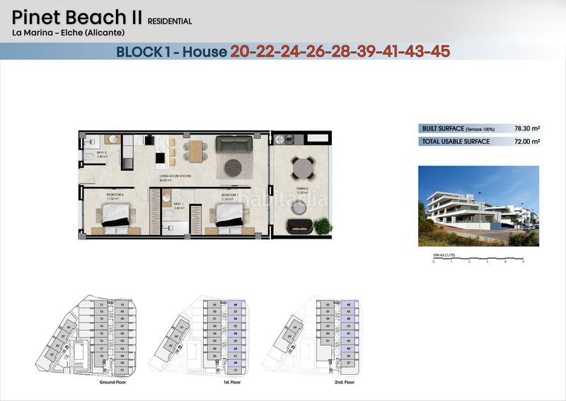 Foto 64ac8c37-bffe-48c5-b19f-d48cfe468ea5. Pis 79m<sup>2</sup> amb aparcament piscina a La Marina Elche / Elx