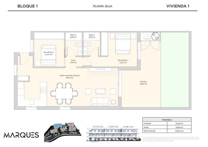 Foto 1a4eaf79-d10a-4388-a862-9715b7f47dcf. Rez-de-chaussée 108m<sup>2</sup> avec parking piscine dans balcón de Finestrat-terra marina Finestrat