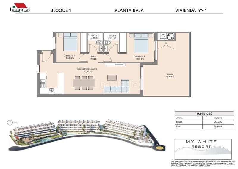 Foto 3f0646d8-2b47-4c94-8654-dc674ba8fa10. Appartement 98m<sup>2</sup> dans carrer de peru 2 dans balcón de Finestrat-terra marina Finestrat