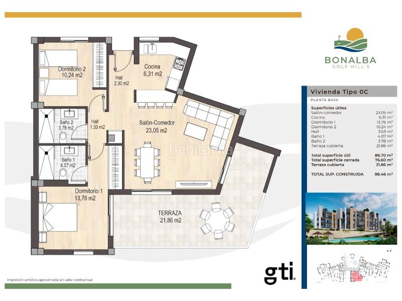 Foto a069066a-80f9-4c80-ae5b-762686d9aa9a. Apartament a calle nit de la 3 a Bonalba-Cotoveta Mutxamel