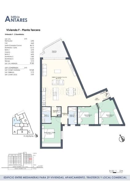 Foto 046ea0ed-d19d-4d00-a177-6c076fbf86d6. Penthouse 106m<sup>2</sup> in calle obispo rocamora 63 in Orihuela ciudad Orihuela
