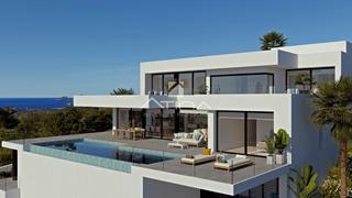Chalet à Cumbre del Sol. Villa de lujo en proyecto con excelentes vistas al mar en cumbre