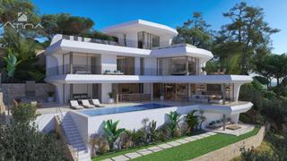 Chalet en Altea la Vella. Magnífica villa de lujo con vistas al mar en la urbanización alt