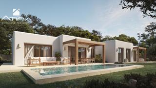 Chalet en Benissa Pueblo. Villa ibicenca en benissa con piscina y a 1 km de la playa