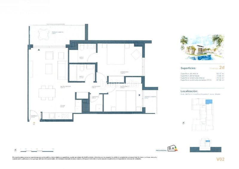 Foto bbc586d7-c6f4-4f1f-a9b8-cdb494d18fe3. Apartament amb calefacció aparcament piscina a Centro Ciudad Xàbia