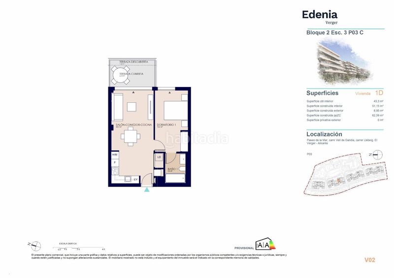 Foto e0a8c627-8eec-4621-b271-3b4290d2c5bf. Apartament amb aparcament piscina a Verger (el)