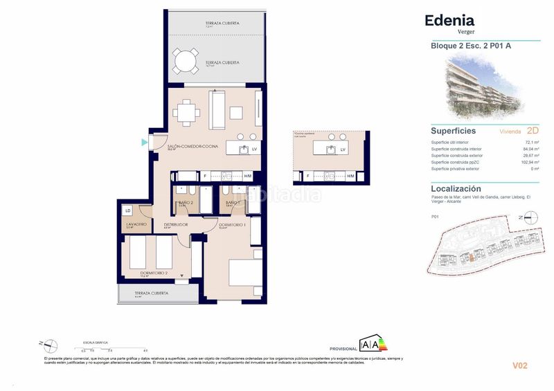 Foto 904399aa-a5e3-4f1b-ae91-35707055e9b4. Apartament amb aparcament piscina a Verger (el)