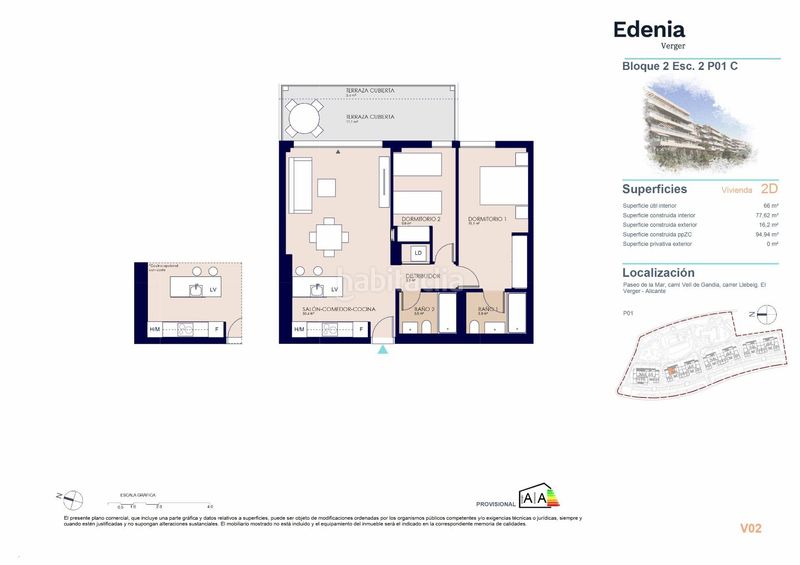 Foto 943bac42-910c-4022-831e-eb73eda34f11. Apartament amb aparcament piscina a Verger (el)