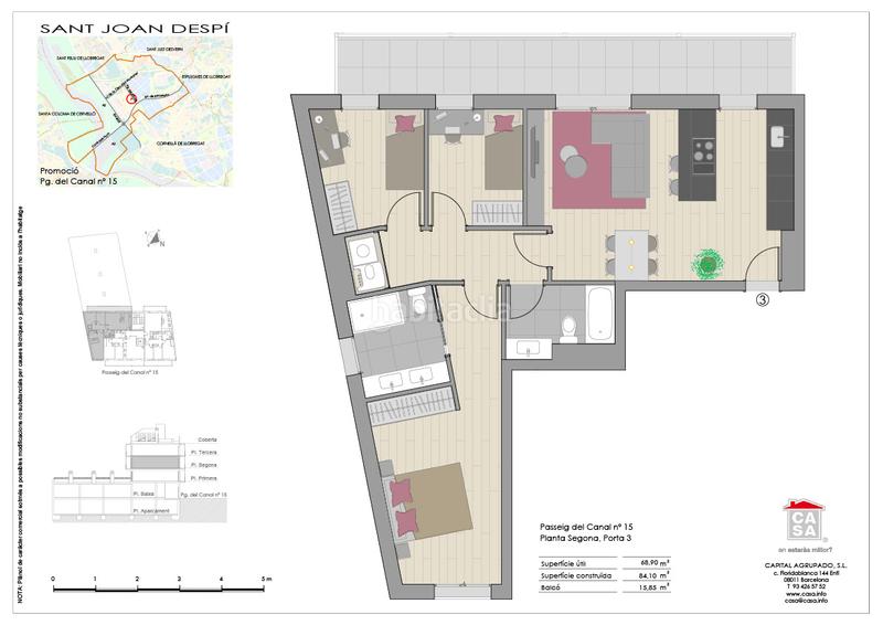 Foto 344d0aa7-6471-4d67-be70-e1ac54b7a423. Piso 84m<sup>2</sup> en passeig del canal 15 piso en última planta en Sant Joan Despí
