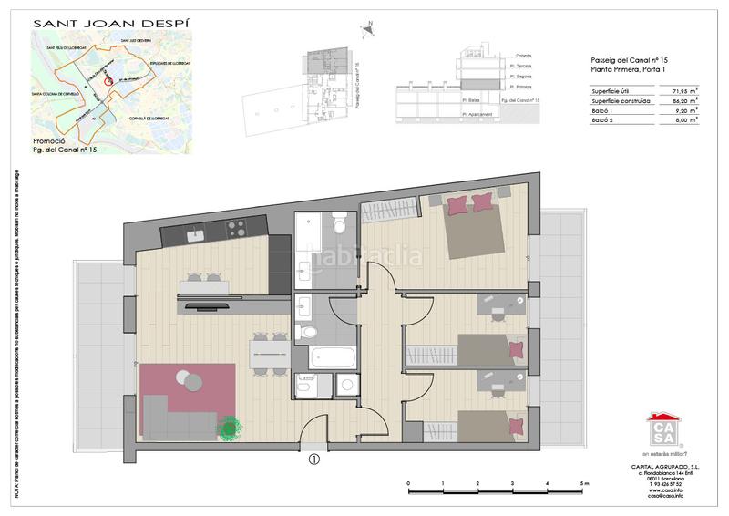 Foto a93e5026-35fd-49ff-a31a-ddd86f9c52ca. Piso 86m<sup>2</sup> en passeig del canal 15 piso en última planta en Sant Joan Despí