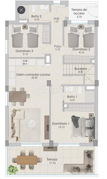 Foto eebee328-e533-4394-8813-74f72aac788c. Àtic amb calefacció aparcament piscina a Playa Tamarit-Playa Lissa Santa Pola