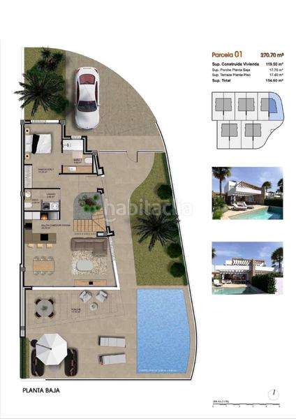 Foto 08106830-aba6-4386-9604-b16096b3d8e7. Chalet gran villa de lujo pareada de 3 dorm y 3 baños con parcela y piscina privada y vistas frente al campo de golf en Monforte del Cid