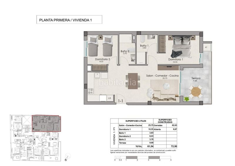 Foto 1138dc76-72af-45e6-8f1a-d3f2308d6955. Planta baja  esquina 2 dormitorios con terraza en edificio con zonas comunes solárium y piscina en Santa Pola