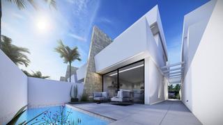 Casa aparellada a Santiago de La Ribera. Villas adosados de obra nueva en santiago de la ribera