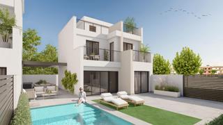 Chalet à Los Narejos_Punta Calera. Villas de obra nueva en los alcazares
