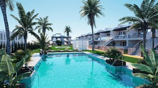 Casa a Pilar de la Horadada Ciudad. Bungalows de nueva construcción con jardín o solárium cerca de l