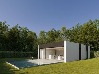 Chalet à Rincón Bajo. Villa minimalista de nueva construcción en benidorm con piscina