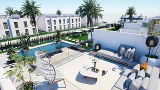 Casa a Pilar de la Horadada Ciudad. Bungalows de nueva construcción con jardín o solárium cerca de l