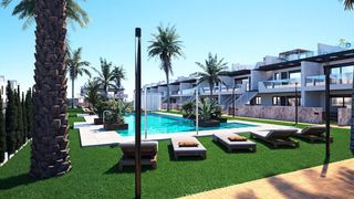 Casa a Pilar de la Horadada Ciudad. Bungalows de nueva construcción con jardín o solárium cerca de l