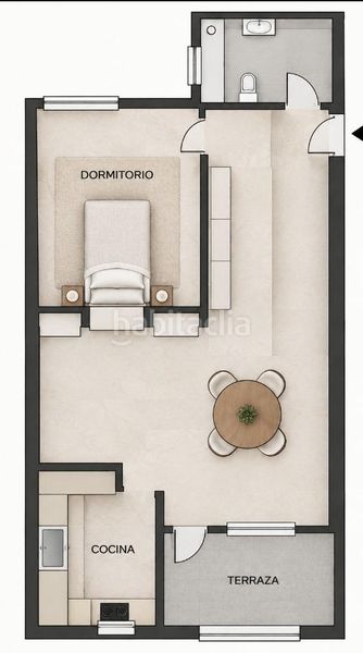 Foto 74b34230-2260-424f-8eae-a96c8e32f1d0. Apartamento  de 1 dormitorio en playa del cura en Torrevieja