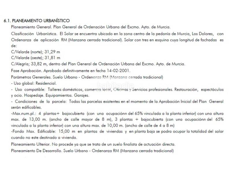 Foto b10229ab-7dca-4554-a596-c1d6c5282fb7. Wohngrundstück in Los Dolores Murcia