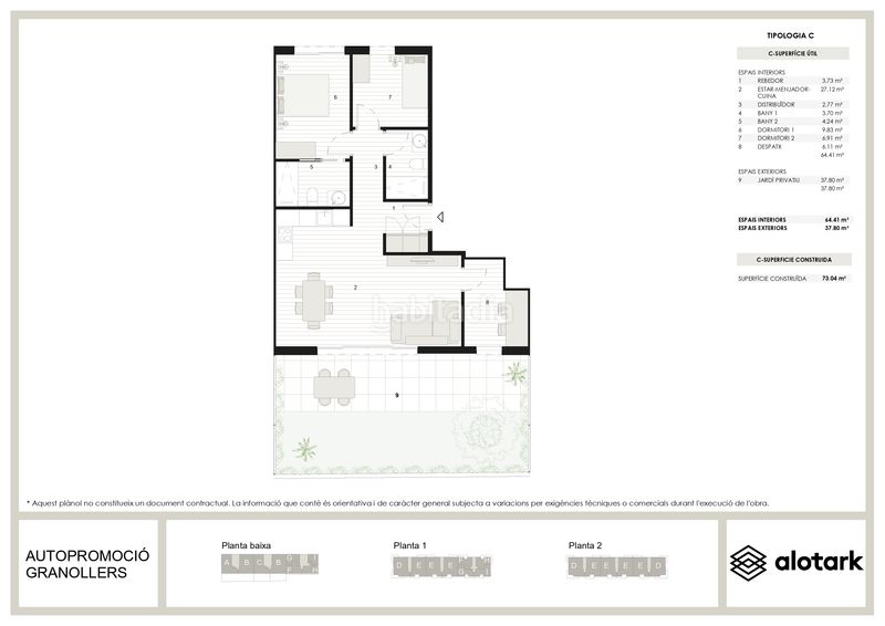 Foto 002924b2-814a-4128-a442-528c91e49c63. Planta baja 73m<sup>2</sup> en carrer margarida xirgu 4 ¡espectacular planta baja con terraza de 39 m²! promoción obra nueva en Can bassa () en Granollers