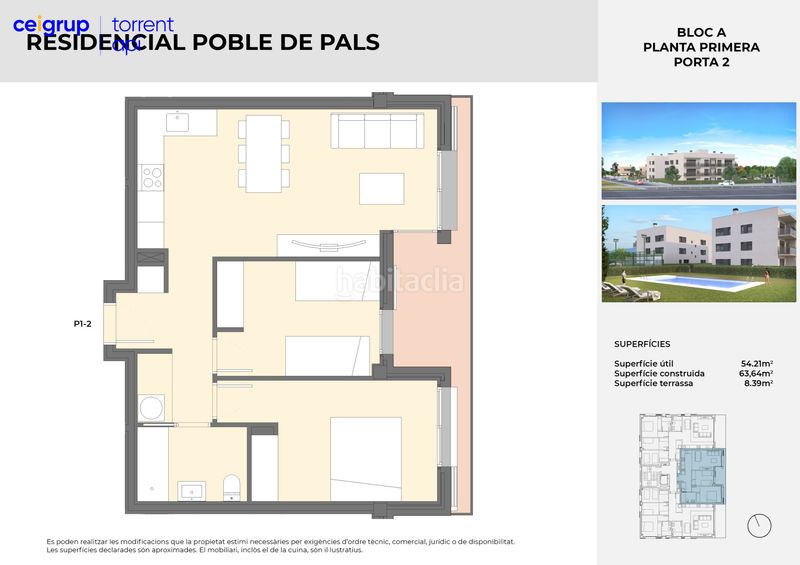 Foto e827e4c8-ab97-499c-9b50-c0ad11042df5. Pis amb calefacció aparcament piscina a Pals
