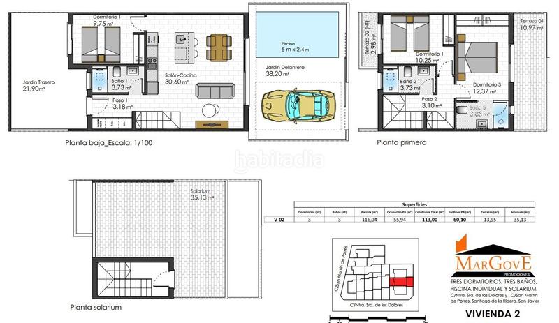 Foto 86a6dc55-b688-4952-9685-60c86857ea6e. Casa a schiera con parcheggio piscina in Santiago de La Ribera San Javier
