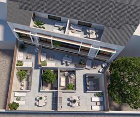 Pis a Carrer borras 63. Primera planta con terraza de 54m2 a pie de salón comedor