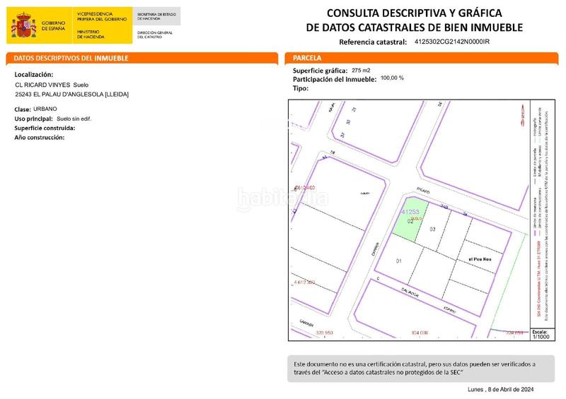 Foto 23de8c57-69e9-45d2-9bbf-b9bf79caf031. Terreny residencial a Palau d´Anglesola (El)