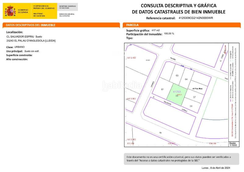Foto c3f72d66-29d5-424f-ac6c-aedf30a9414b. Terreny residencial a Palau d´Anglesola (El)