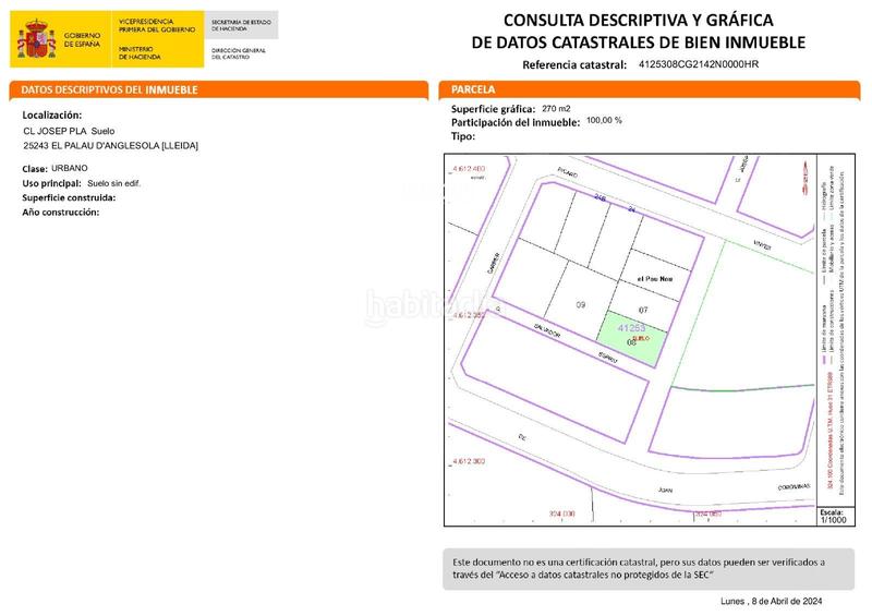 Foto cc877069-f3d6-45e8-84f1-220dd5a14804. Terreny residencial a Palau d´Anglesola (El)