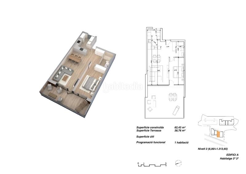 Foto e6ca95af-5955-49e5-81b5-2bd11865a350. Appartement 62m<sup>2</sup> avec chauffage parking dans Encamp Encamp