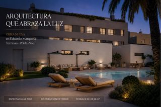 Pis a Poble Nou. Espectacular piso  distribución exterior  terraza de 24,56 m